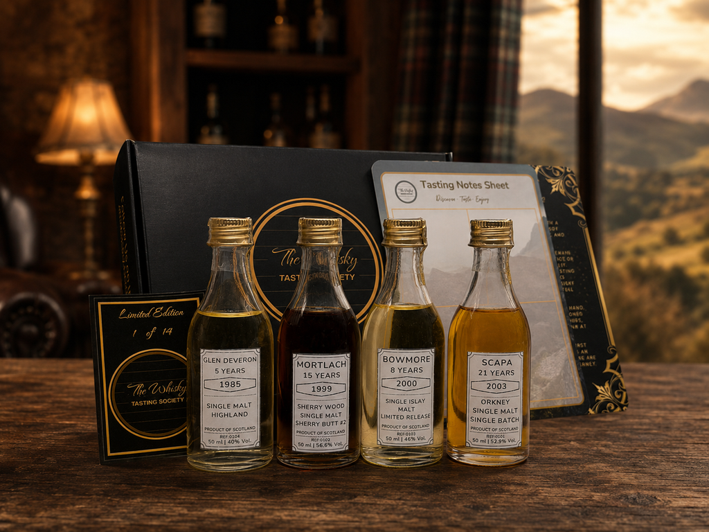 The Whisky Tasting Society - Release 1      Limited Edition | No. 1 of 14   (Bowmore, Scapa, Mortlach, Glen Deveron)